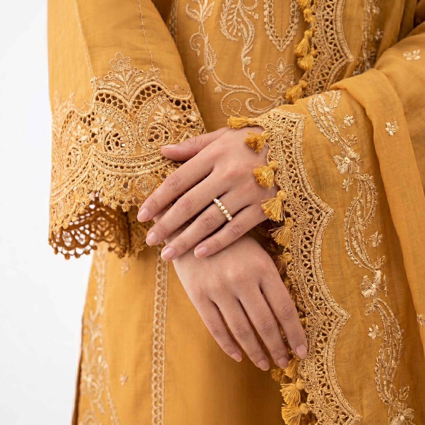 3 Piece Unstitched Embroidered Lawn Suit