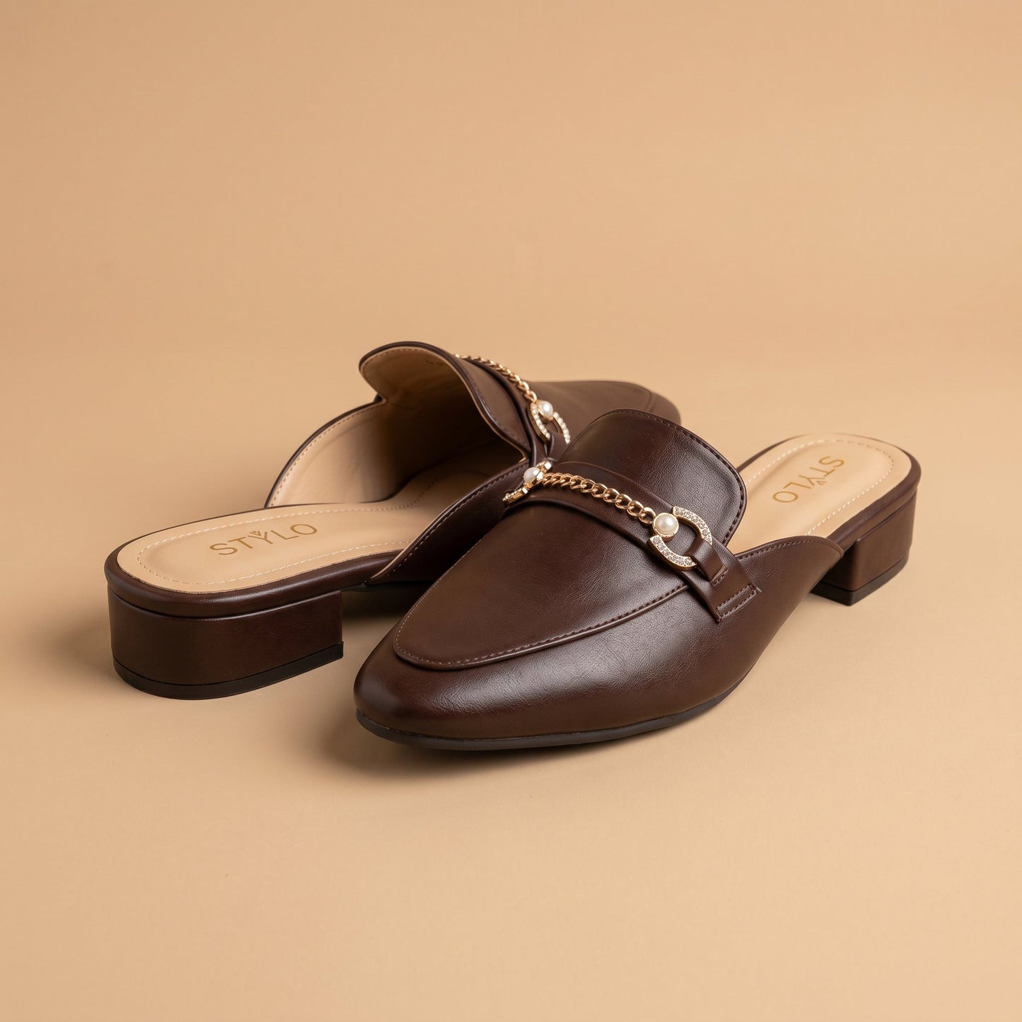 Brown Formal Slipper For Ladies