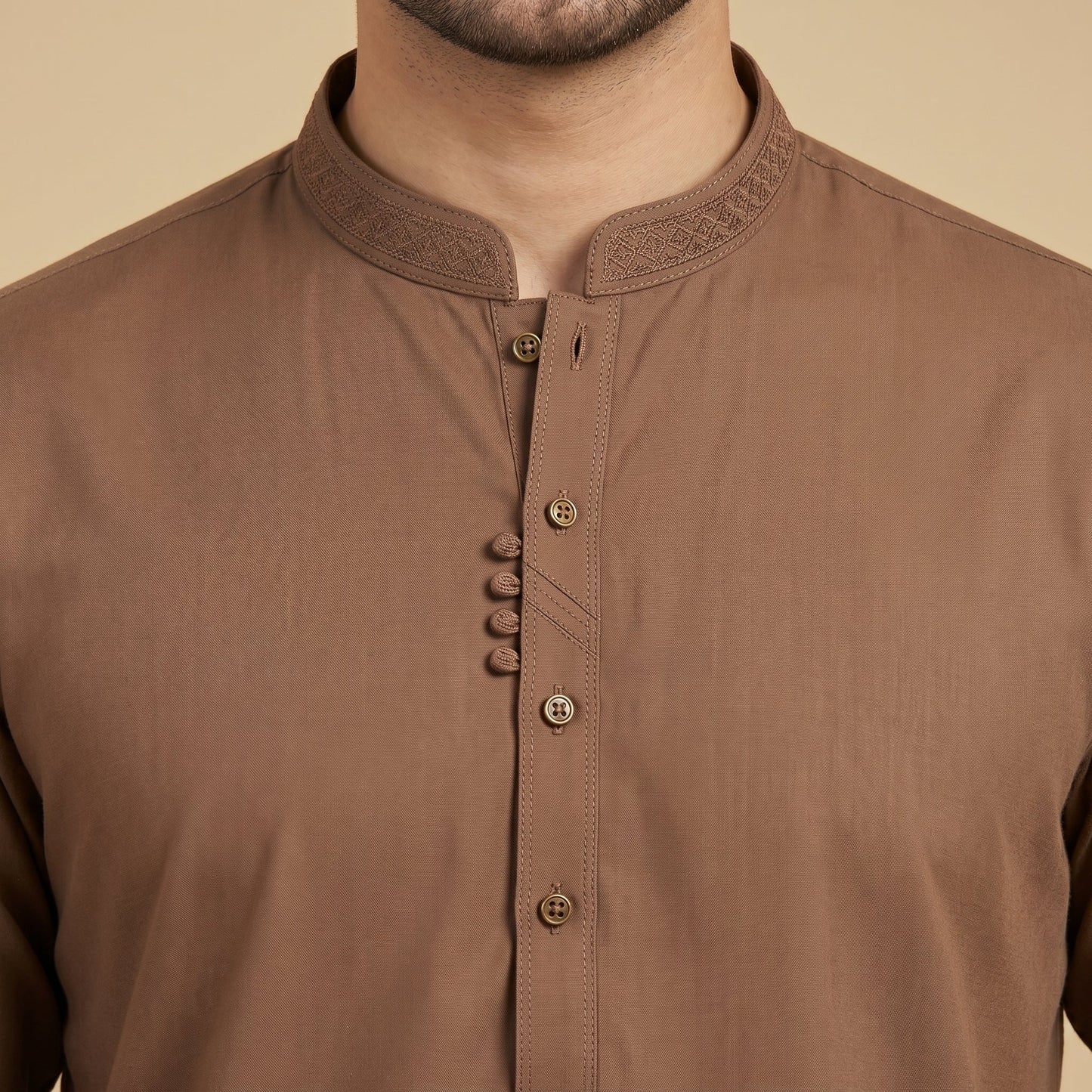 LITE BROWN SEMI-FORMAL KAMEEZ SHALWAR