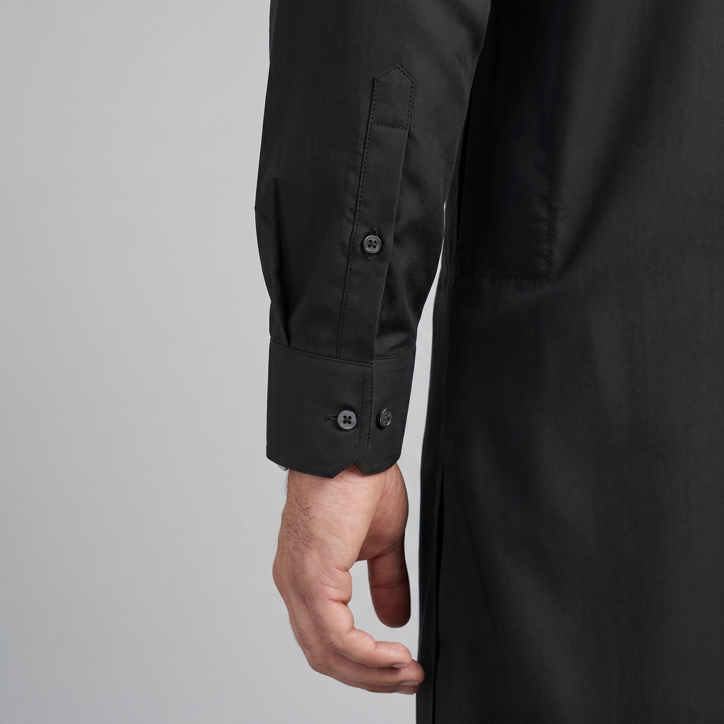 BLACK SEMI-FORMAL KAMEEZ SHALWAR