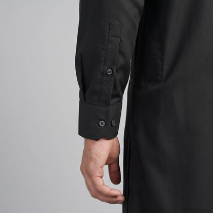 BLACK SEMI-FORMAL KAMEEZ SHALWAR