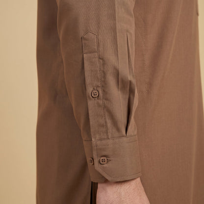 LITE BROWN SEMI-FORMAL KAMEEZ SHALWAR