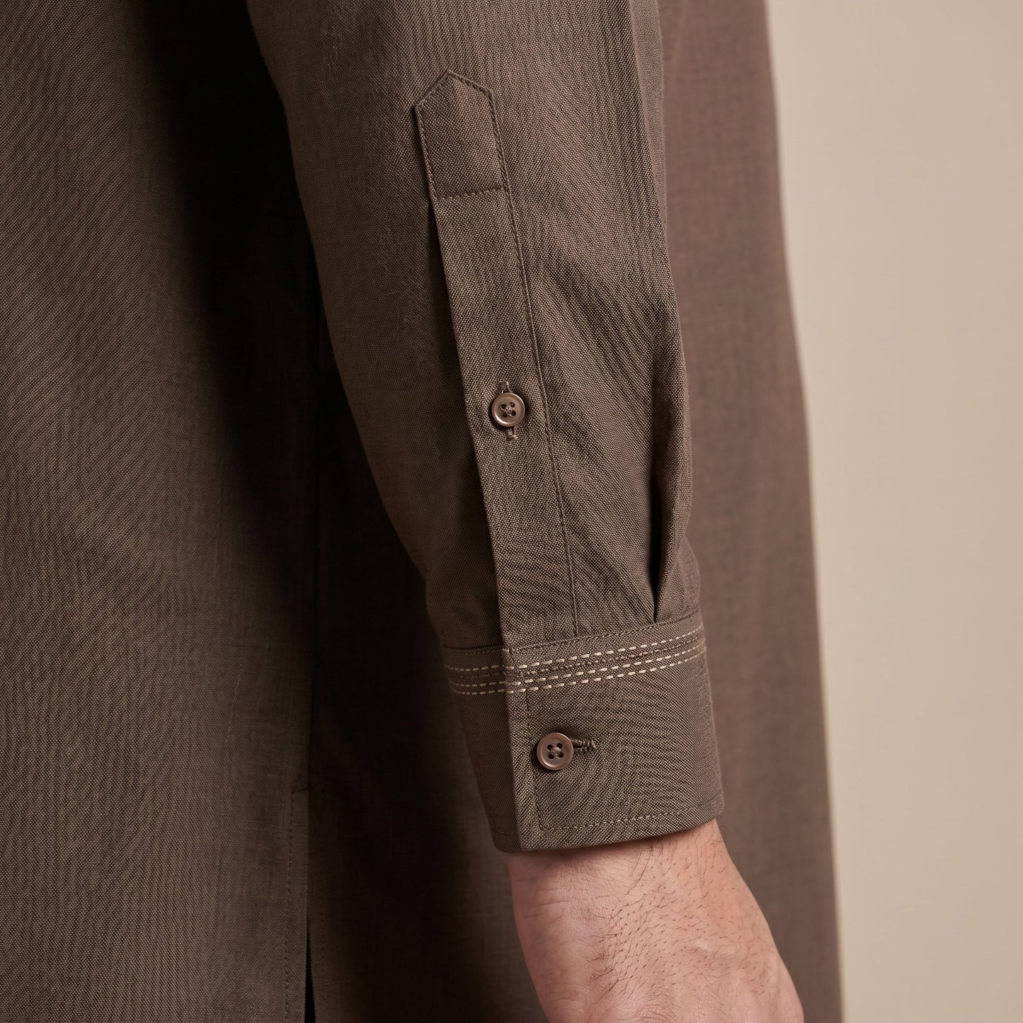 BROWN SEMI-FORMAL KAMEEZ SHALWAR