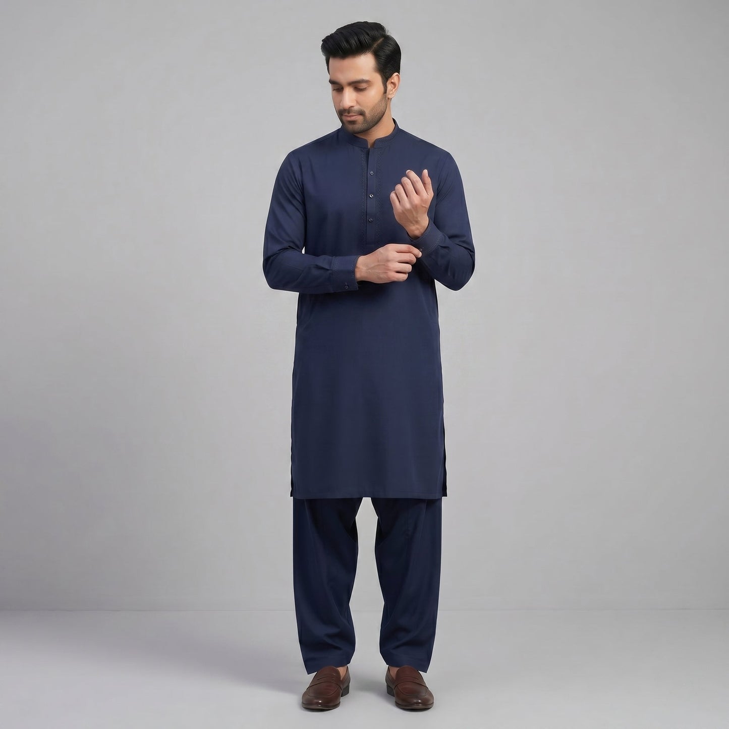 BLUE FORMAL KAMEEZ SHALWAR