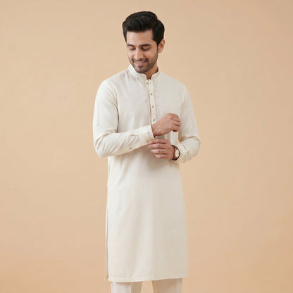 APPLE WHITE SEMI-FORMAL KAMEEZ SHALWAR