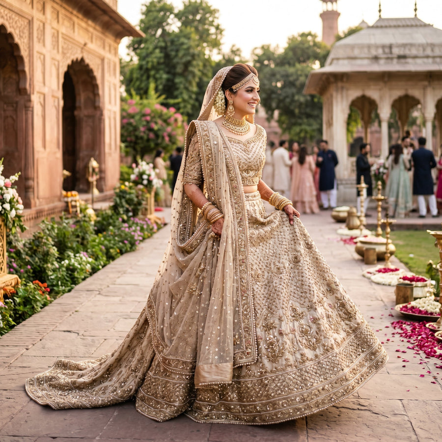 Champagne Royale Bridal Lehenga