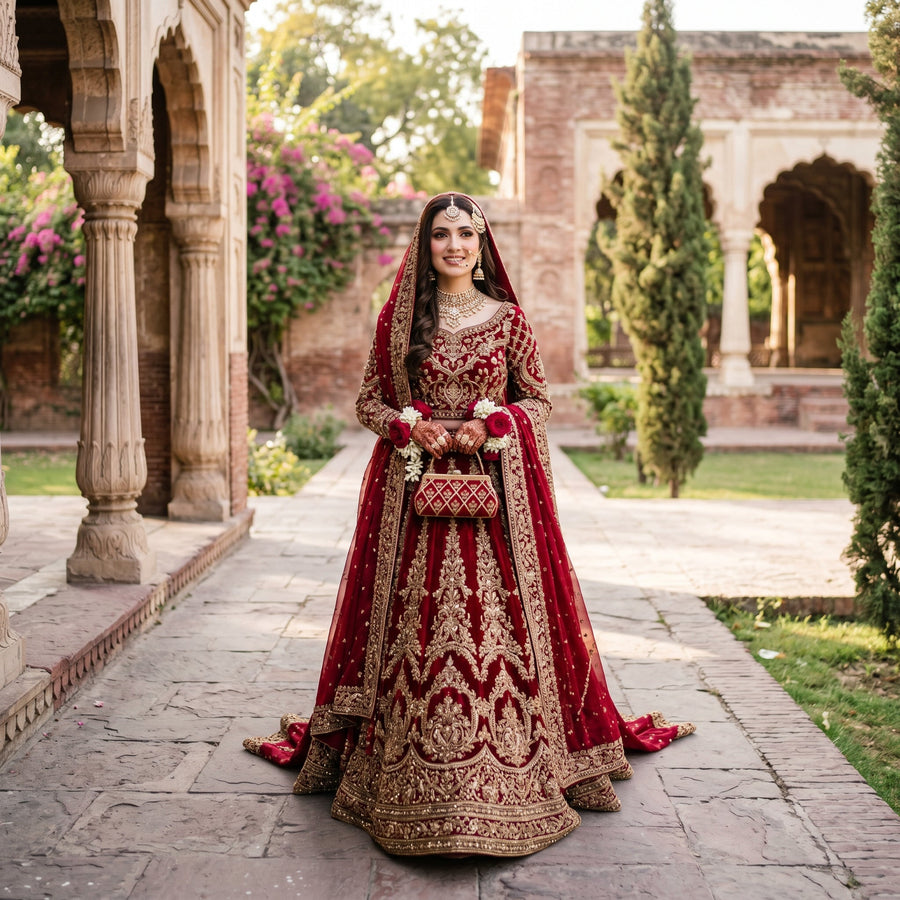Crimson Empress Bridal Lehenga
