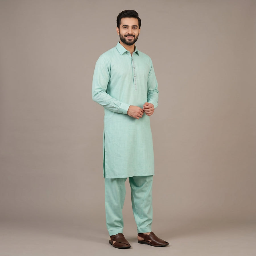 MINT SEMI-FORMAL KAMEEZ SHALWAR
