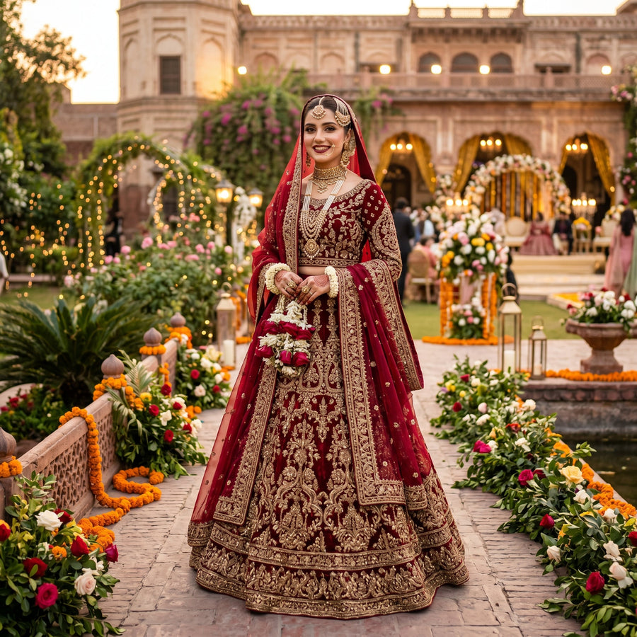 Noor-e-Maroon Bridal Couture