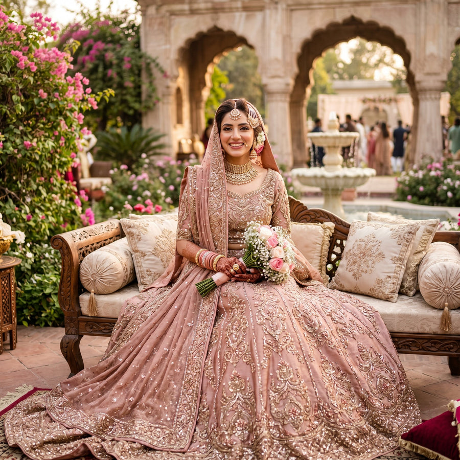 Rose Gold Majesty Bridal Lehenga